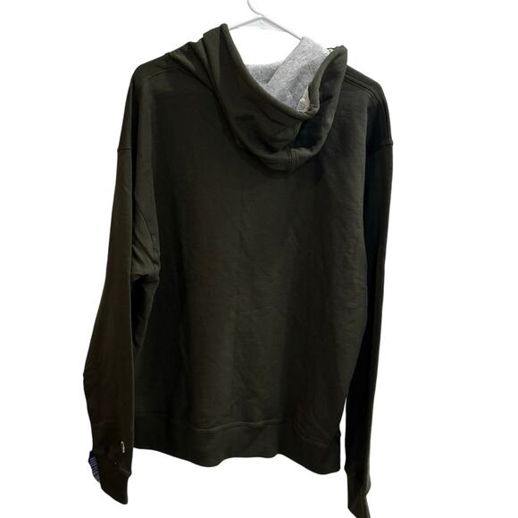 Champion Men's Powerblend Fleece Hoodie Olive Large - Picture 2 of 5